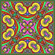 silk neck scarf or kerchief square pattern design N84
