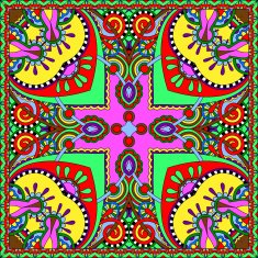 silk neck scarf or kerchief square pattern design N86