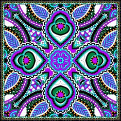 silk neck scarf or kerchief square pattern design N87