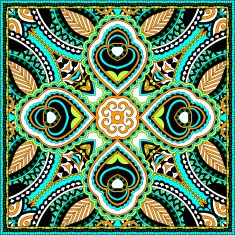 silk neck scarf or kerchief square pattern design N88