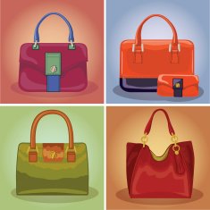 Coloured fashion women's handbags set N2