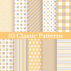 Vintage different vector seamless patterns