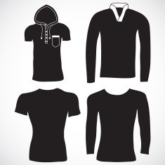 Blank t shirt and long sleeve template Front N3