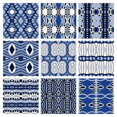 set of different seamless colored vintage geometric pattern tex N76