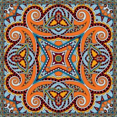 Traditional ornamental floral paisley bandanna N587