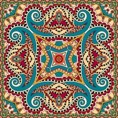 Traditional ornamental floral paisley bandanna N588