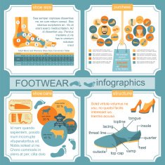 Footwear Infographics Elements Easily Edited N3 Free Image Download