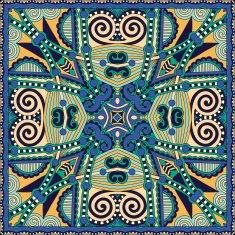Traditional ornamental floral paisley bandanna Square ornament N71