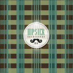 Hipster lumberjack print plaid or Flannel pattern brown and green