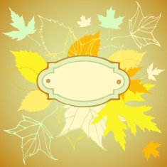 Decorative frame with falling leaves