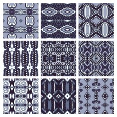 set of different seamless colored vintage geometric pattern N121