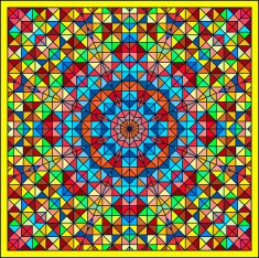 Abstract Colorful Digital Decorative Flower Star N2