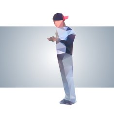 Polygonal street young guy N2
