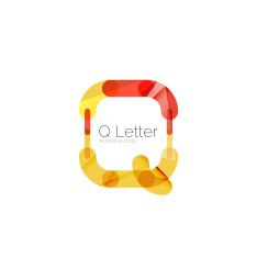 Minimal Q font or letter icon design N20