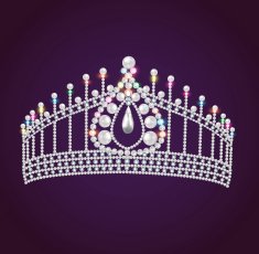 diadem feminine wedding with pearls and precious stones