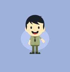 adorable boy cartoon character N16