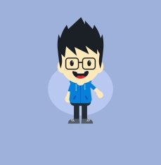 adorable boy cartoon character N17