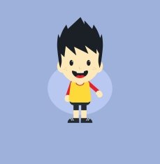 adorable boy cartoon character N18