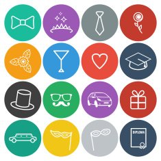 Flat Prom Icons