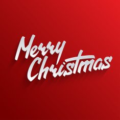 Merry Christmas lettering Greeting Card N2