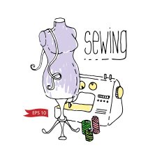 Sewing mannequin and machine
