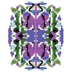 colorful symmetric watercolor painting N4
