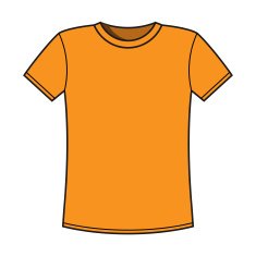 Blank yellow t-shirt template