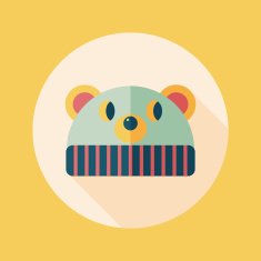 baby hat flat icon with long shadow eps10 N67