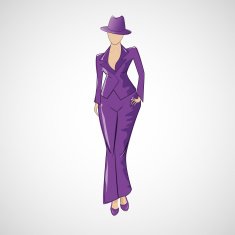 Vector sketch girl in fashion clothes eps N20