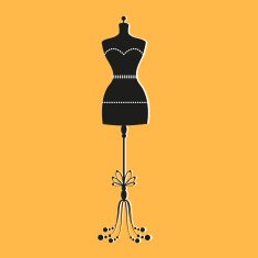 vector vintage tailor's mannequin N20