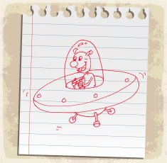 Cartoon ufo illustration N2