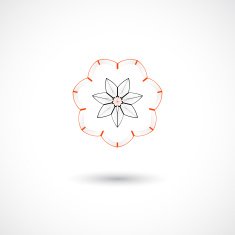 abstract color floral pattern icon