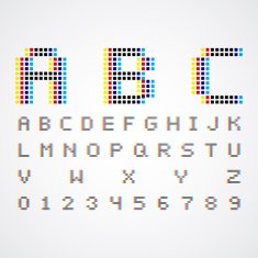 alphabetic fonts and numbers N20