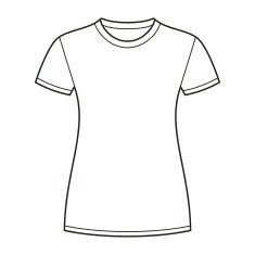 White t-shirt design template N2