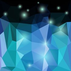 Abstract bright polygonal triangular background with glaring lights for design N42