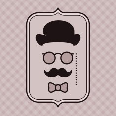 Hipster - Vintage gentleman silhouette