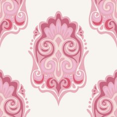 Damask seamless vector pattern pink