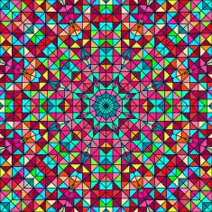 Abstract Colorful Digital Decorative Flower Star N3