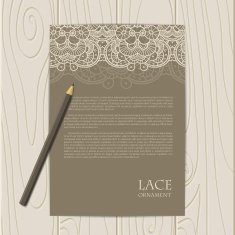 Vector lace ornament background N15