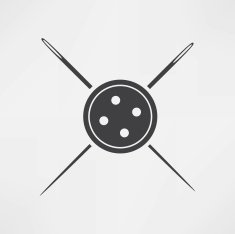 Clothes button set with needle N2
