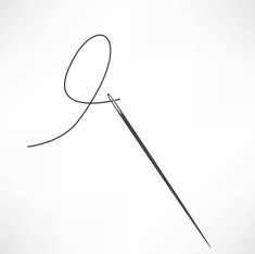 Needle and thread vector icon N3