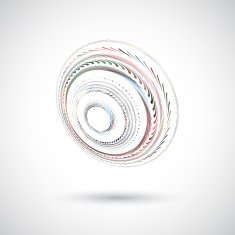 abstract color ring icon for design