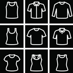 Set of t-shirts icon vector N12
