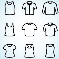Set of t-shirts icon vector N13