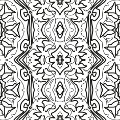 Abstract seamless outline pattern N24
