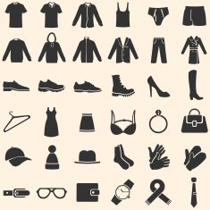 Vector set of clothes icons N2
