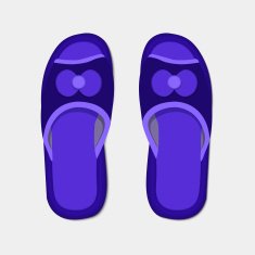 Vector modern flippers on gray bakground N3