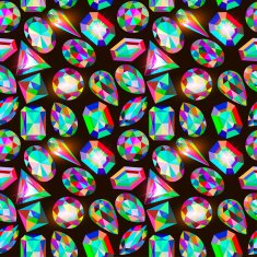 background seamless placer precious stones on black N2