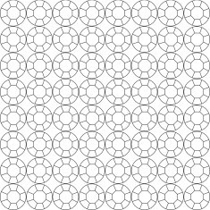 seamless pattern of circuit cut gems on white