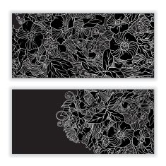Unique pattern card set with art flowers N9